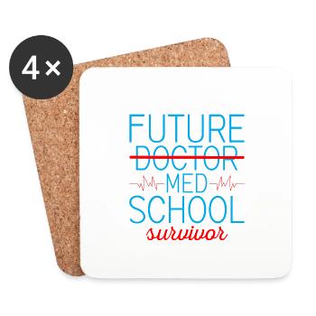 Future Med School Survivor 4 - Coasters (set of 4) - white - Front