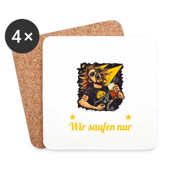 the ugly one marries bachelor party bachelor party - Coasters (set of 4) - white - Front