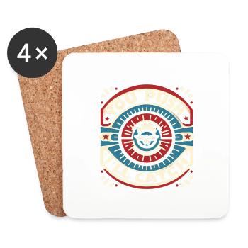 Tu pousses je vais attraper 5 - Dessous de verre (lot de 4) - blanc - Devant