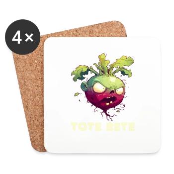 Halloween Beetroot Tote Beetroot Tote Beetroot - Coasters (set of 4) - white - Front