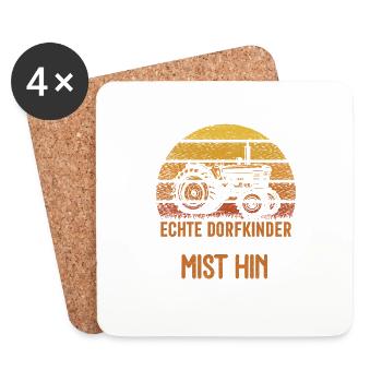 Tractor Farmer Village Enfants Farmer Dire - Dessous de verre (lot de 4) - blanc - Devant