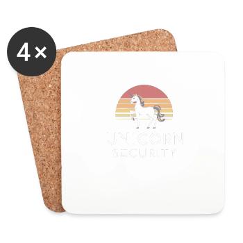 Unicorn Security Unicorn Motto Unicorn Security - Coasters (set of 4) - white - Front