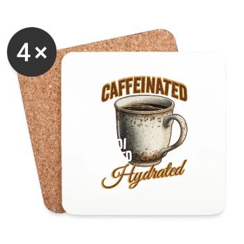 Caffeinated Medicated Hydrated 2 - Untersetzer (4er-Set) - Weiß - Vorne