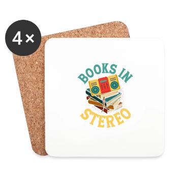 Dual Channel Novels: Experiencing Books In Stereo - Coasters (set of 4) - white - Front