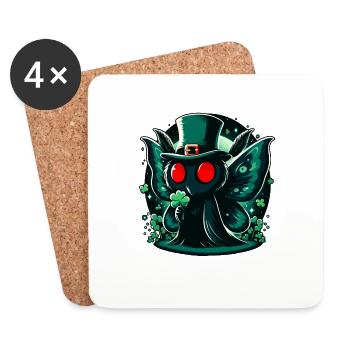 Irish Leprechaun Mothman - Untersetzer (4er-Set) - Weiß - Vorne