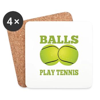 Grab Your Balls We're Going To Play Tennis 2 - Untersetzer (4er-Set) - Weiß - Vorne