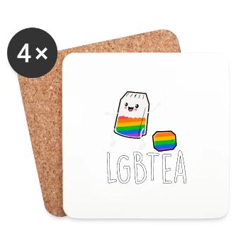 LGBTea Gay Pride Ally LGBT Awareness - Coasters (set of 4) - white - Front