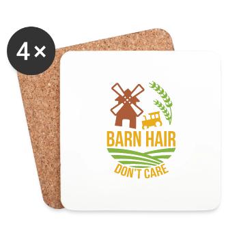 Barn Hair Don t Care - Coasters (set of 4) - white - Front
