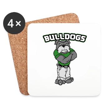 Bulldogge - Untersetzer (4er-Set) - Weiß - Vorne