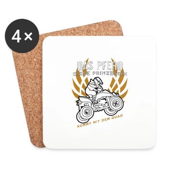 Forget the horse This princess comes with quad - Coasters (set of 4) - white - Front