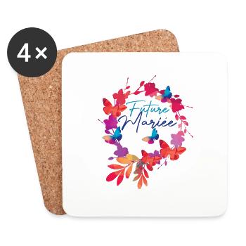 Future Mariée - Dessous de verre (lot de 4) - blanc - Devant
