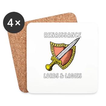 SCHWERT RENAISSANCE LORDS & LADIES - Untersetzer (4er-Set) - Weiß - Vorne