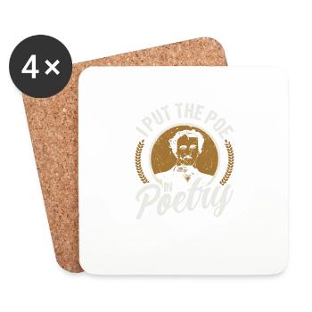 I Have The Poe In Poetry - Coasters (set of 4) - white - Front
