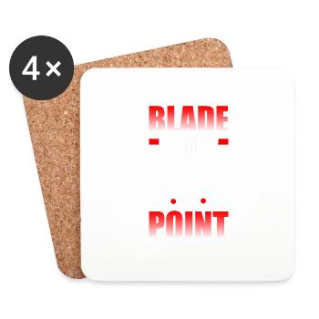 Blade humor in a nutshell - Coasters (set of 4) - white - Front