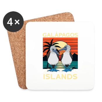 Galapagos Islands - Coasters (set of 4) - white - Front