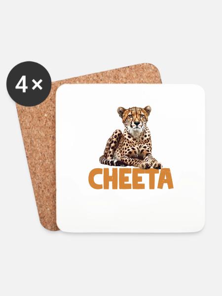 Cheeta It 2 - Untersetzer (4er-Set) - Weiß