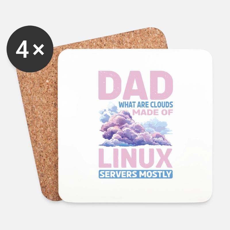What Are Clouds Made Of, Linux Servers Mostly 32 - Untersetzer (4er-Set) - Weiß
