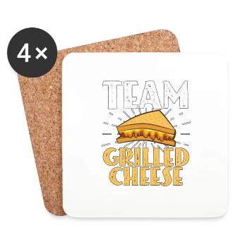 Team Grilled Cheese Für Käseliebhaber - Untersetzer (4er-Set) - Weiß - Vorne