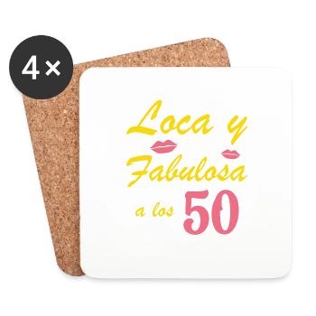Fou et fabuleux à 50 ans - Dessous de verre (lot de 4) - blanc - Devant