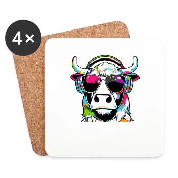 VACHE - Dessous de verre (lot de 4) - blanc - Devant