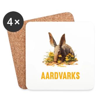 Aardvarks Aardvarks - Dessous de verre (lot de 4) - blanc - Devant