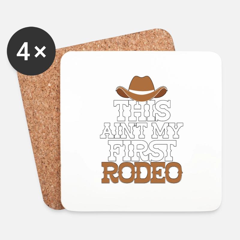 This Ain't My First Rodeo Westernreiten - Untersetzer (4er-Set) - Weiß
