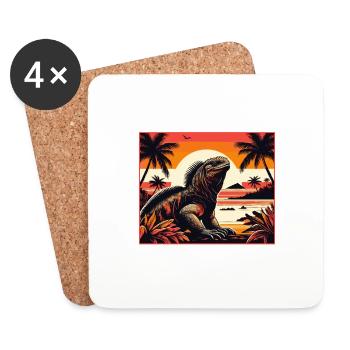 Galápagos Islands - Coasters (set of 4) - white - Front