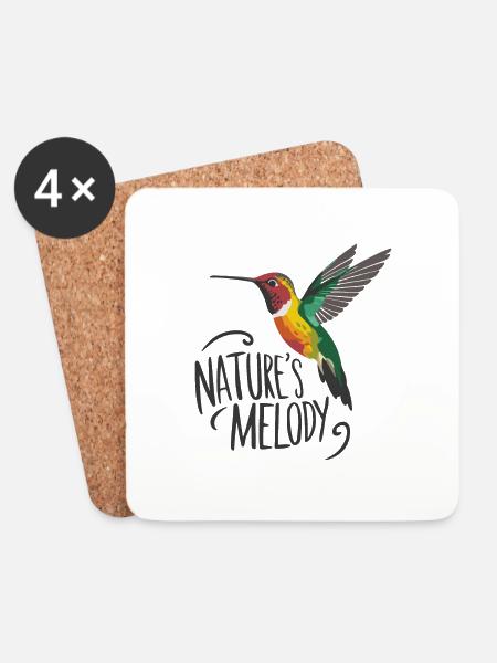 DIE MELODIE DER NATUR - Untersetzer (4er-Set) - Weiß