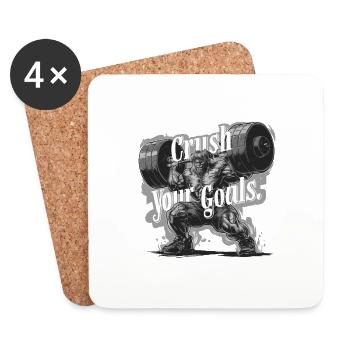CRUSH YOUR GOALS - Coasters (set of 4) - white - Front