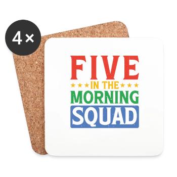 Five In The Morning Squad 7 - Dessous de verre (lot de 4) - blanc - Devant