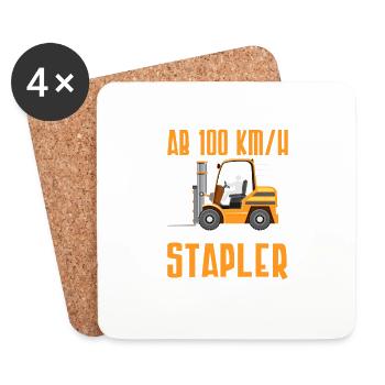 Forklift Driver Forklift Driver Logister - Coasters (set of 4) - white - Front