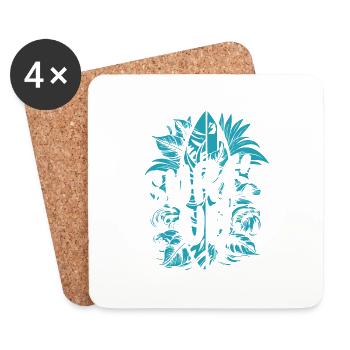 SURF'S UP - Coasters (set of 4) - white - Front