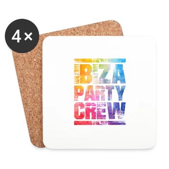 Ibiza Party Crew Bunt - Untersetzer (4er-Set) - Weiß - Vorne