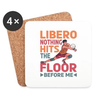 Libero, Nothing Hits The Floor Before Me 5 - Coasters (set of 4) - white - Front