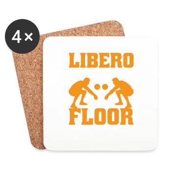 Libero, Nothing Hits The Floor Before Me 7 - Untersetzer (4er-Set) - Weiß - Vorne