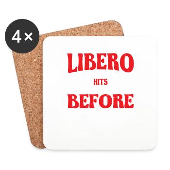 Libero, Nothing Hits The Floor Before Me 6 - Untersetzer (4er-Set) - Weiß - Vorne