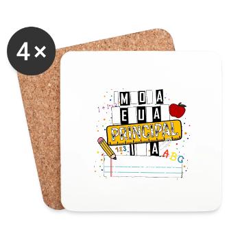 I'm Not a Regular Principal I'm a Cool Principal F - Coasters (set of 4) - white - Front