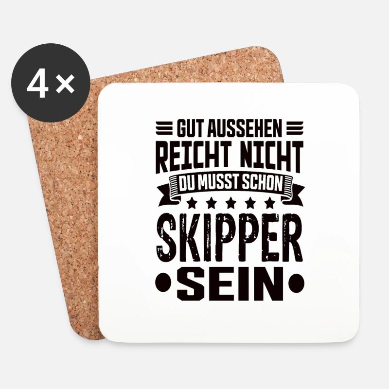 Skipper - Untersetzer (4er-Set) - Weiß
