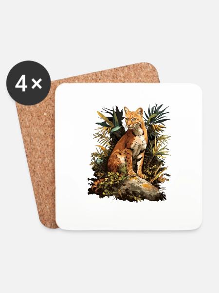 Goldkatzen Goldkatze - Untersetzer (4er-Set) - Weiß