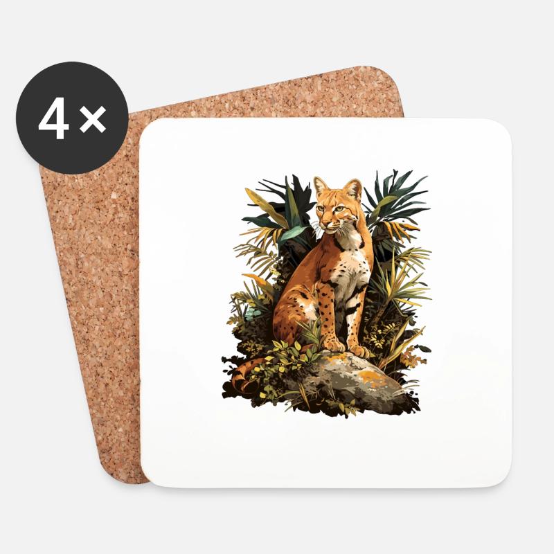 Goldkatzen Goldkatze - Untersetzer (4er-Set) - Weiß