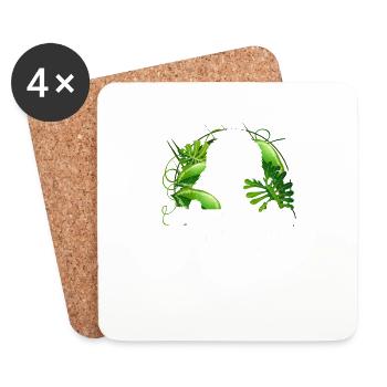 Vegan Badass - Coasters (set of 4) - white - Front
