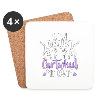 En cas de doute, faites la roue Gymnastique Gymnastique - Dessous de verre (lot de 4) - blanc - Devant