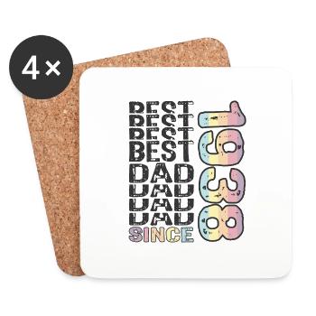 Best dad in the world since 1938 Father's Day - Coasters (set of 4) - white - Front