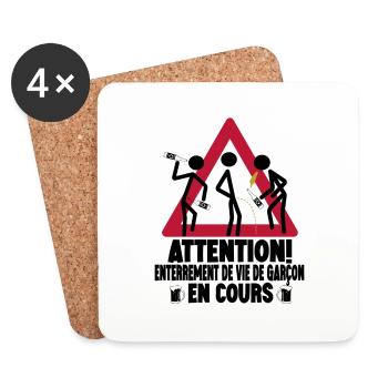 Bachelor Party Team Bachelorette Party Groom Humor - Coasters (set of 4) - white - Front