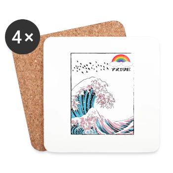 Trau dich, du selbst zu sein - Trans LGBT Farben in der - Untersetzer (4er-Set) - Weiß - Vorne