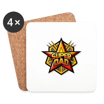 ÉTOILE DE LA FÊTE DES PÈRES - Dessous de verre (lot de 4) - blanc - Devant