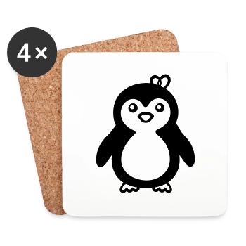 Penguin - Coasters (set of 4) - white - Front