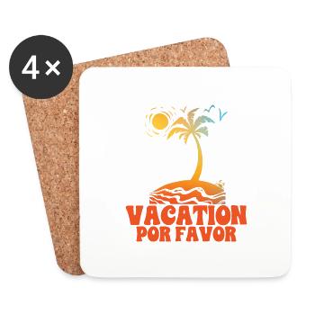 Vacances par Favor 4 - Dessous de verre (lot de 4) - blanc - Devant