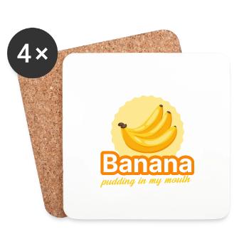 From The South And Need Banana Pudding In My Mouth - Coasters (set of 4) - white - Front