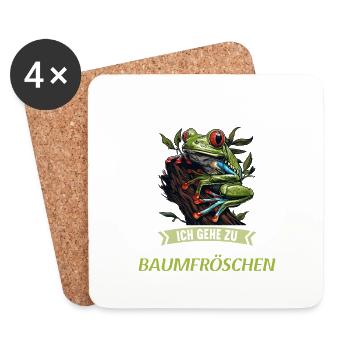 Tree Frog Baumfrösche Baumfrosch - Untersetzer (4er-Set) - Weiß - Vorne